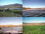 03 Crossing Deosai Plains From Skardu To Nanga Parbat Rupal Face The suspension bridge is not set up yet for the summer in the Deosai Plain, so we had an exciting crossing of the river by jeep.